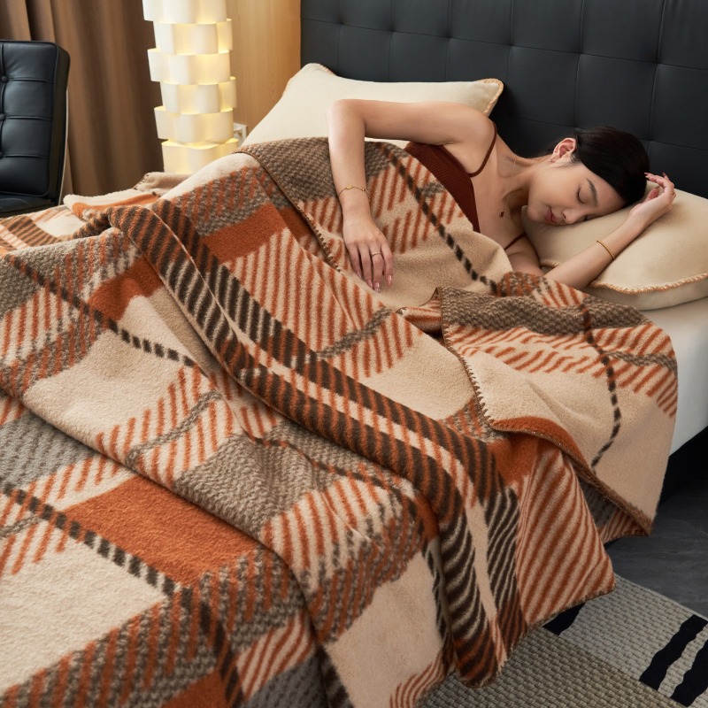 Cashmere Throw Blanket - Cobertores de caxemira falsa com padrão