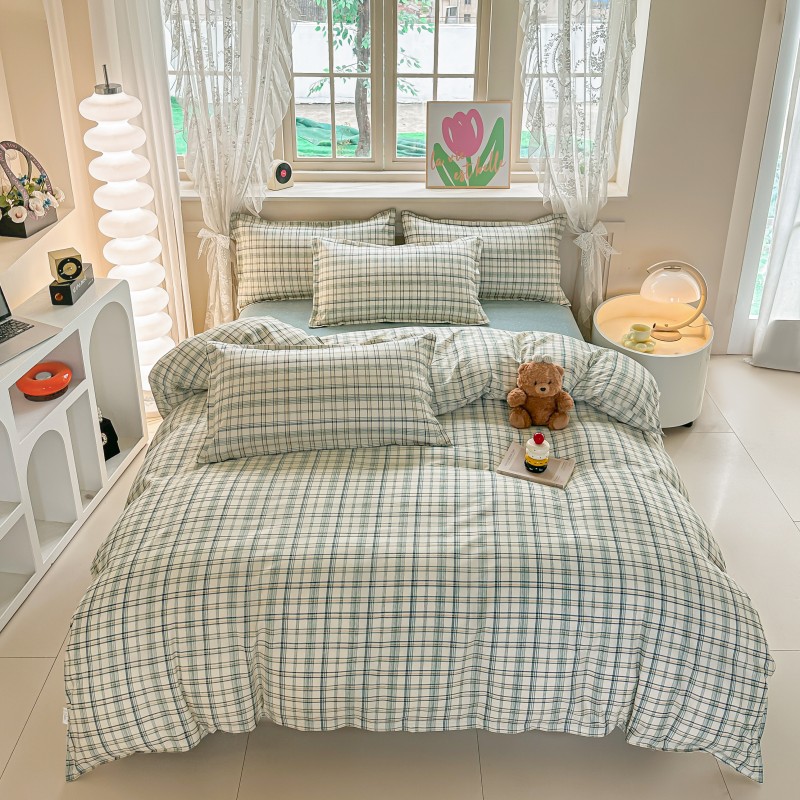 Linen Duvet Cover - Conjunto de Roupa de Cama Verde