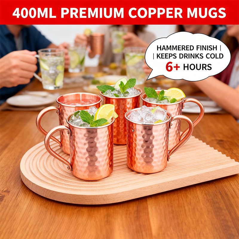 Novas Canecas 100% Cobre Puro  - Copper Cocktail Mug avaliação e preço