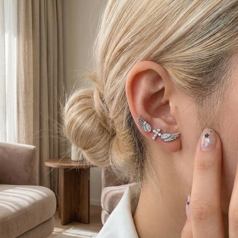 Brincos de Asas de Anjo em Est - Luxury Lifestyle For Women avaliação e preço