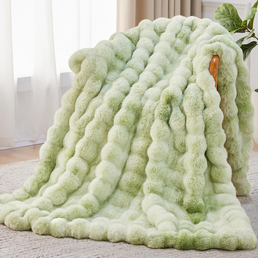 Cobertor de pele sintética, co - Cashmere Throw Blanket avaliação e preço