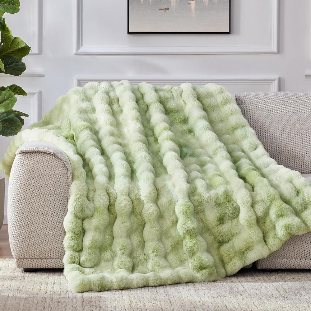 Cobertor de pele sintética, co - Cashmere Throw Blanket avaliação e preço