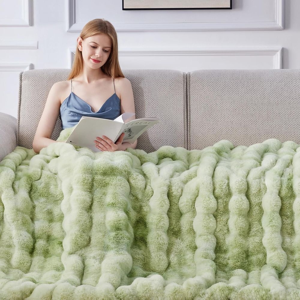 Cobertor de pele sintética, co - Cashmere Throw Blanket avaliação e preço