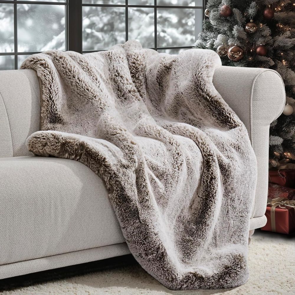 Cobertor luxuoso de pele sinté - Cashmere Throw Blanket avaliação e preço