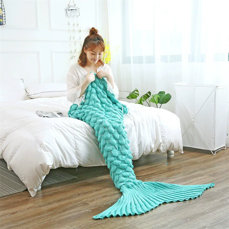 Cobertor de Cauda de Sereia de - Cashmere Throw Blanket avaliação e preço