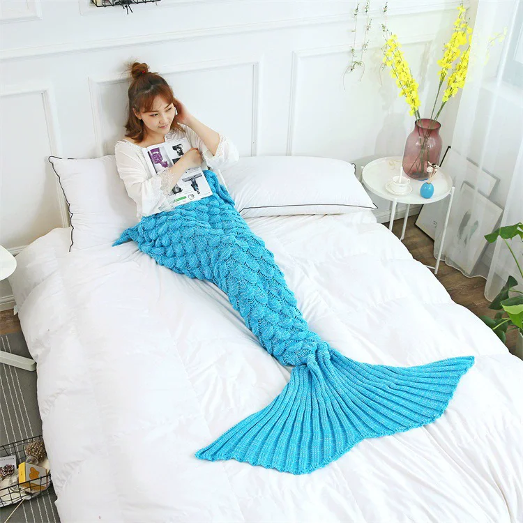 Cobertor de Cauda de Sereia de - Cashmere Throw Blanket avaliação e preço