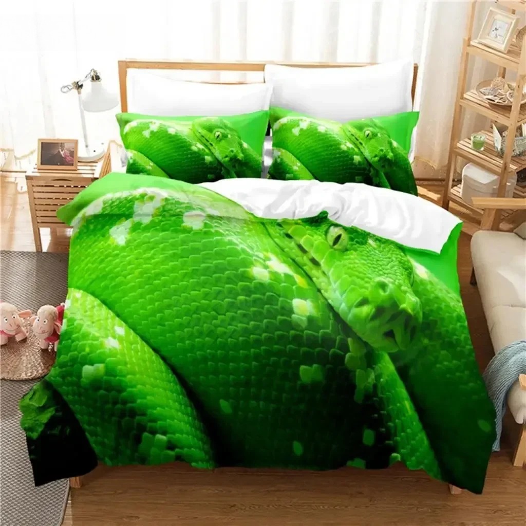 Conjunto de Cama Green Snake c - Linen Duvet Cover avaliação e preço