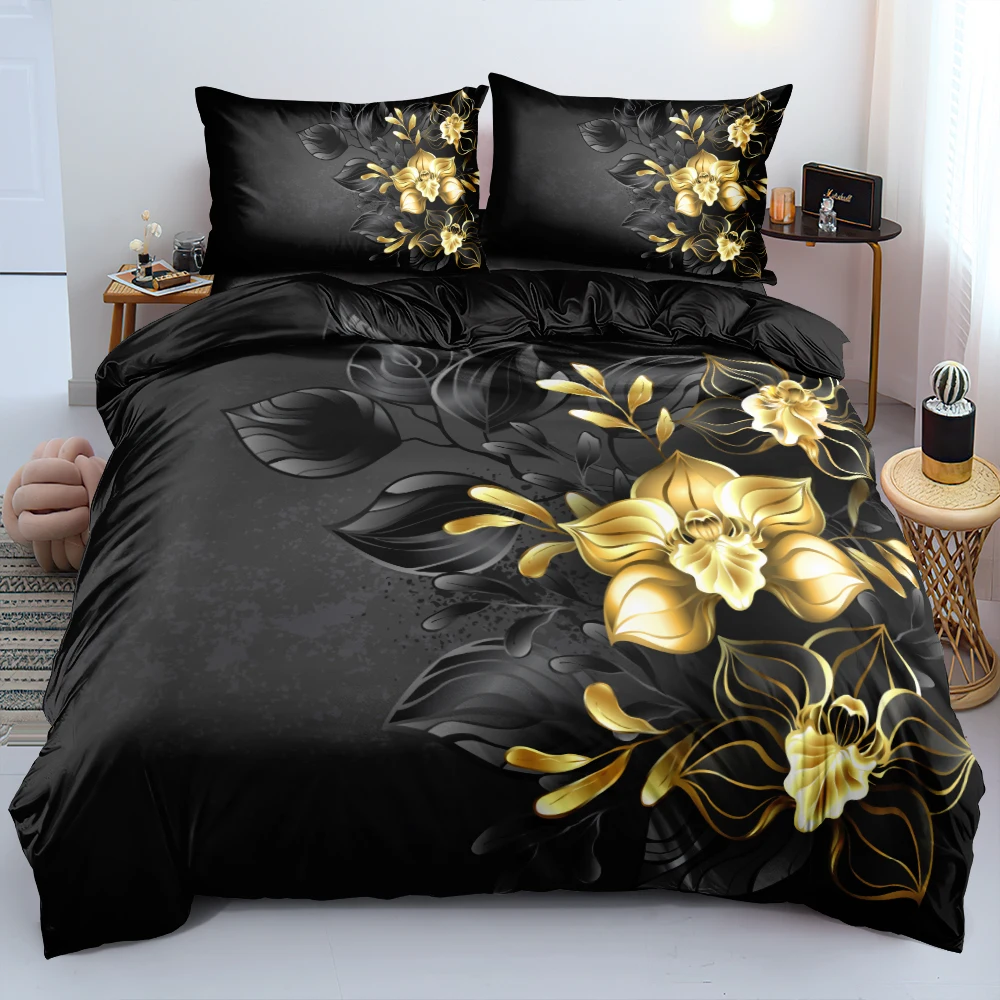 Design 3d flores conjuntos de  - Linen Duvet Cover avaliação e preço