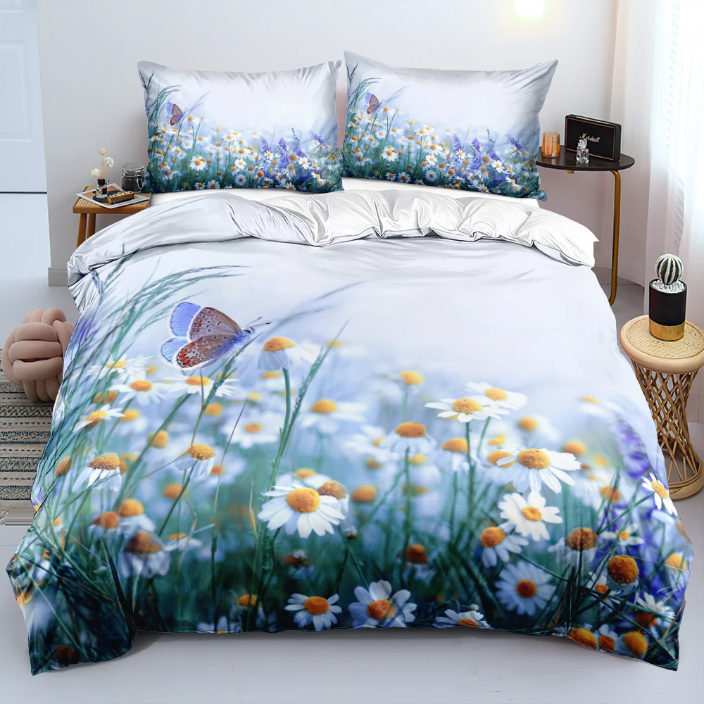 Design 3d flores conjuntos de  - Linen Duvet Cover avaliação e preço