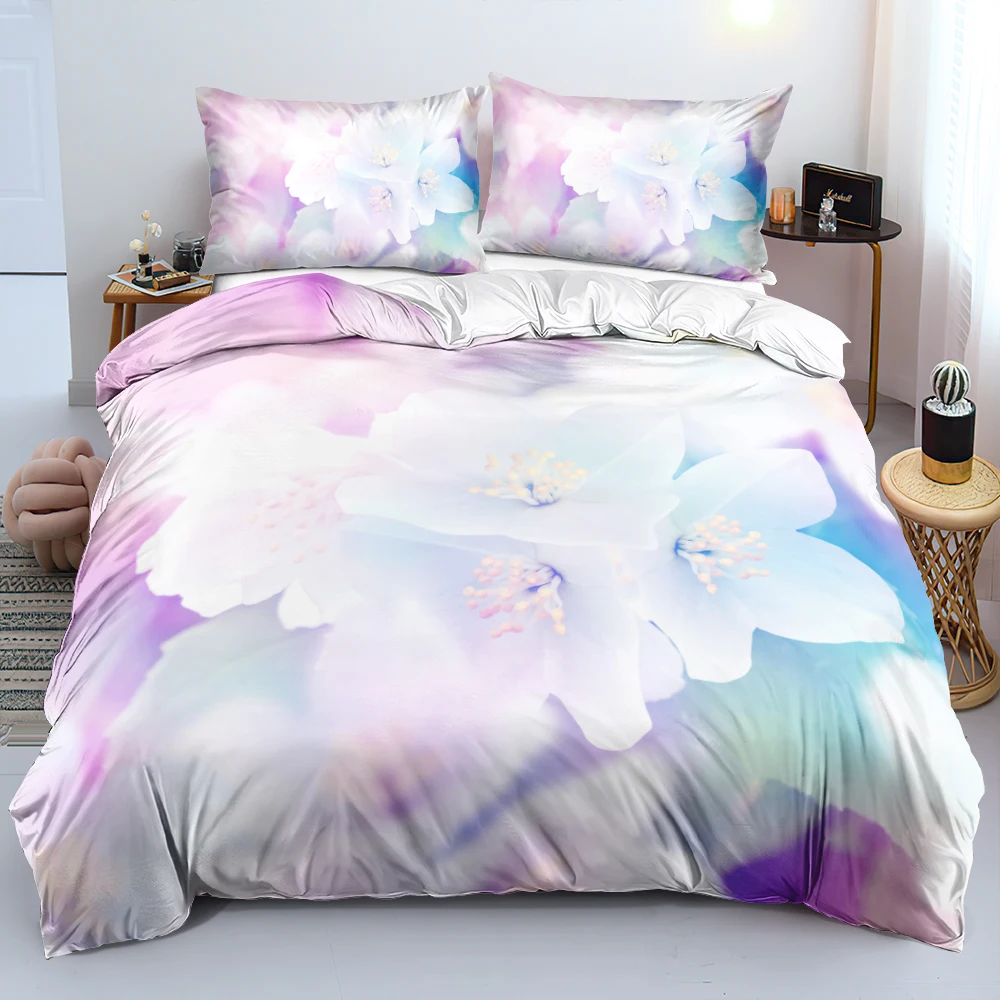 Design 3d flores conjuntos de  - Linen Duvet Cover avaliação e preço
