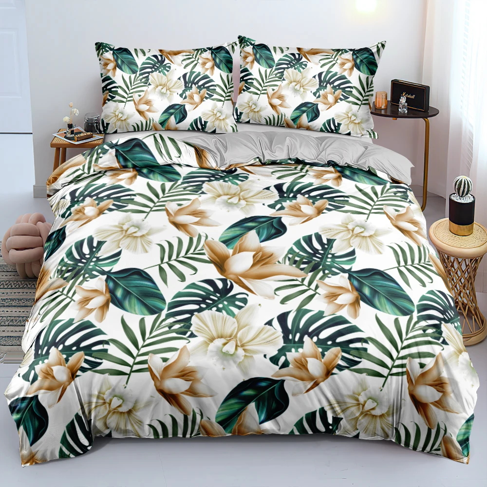 Design 3d flores conjuntos de  - Linen Duvet Cover avaliação e preço