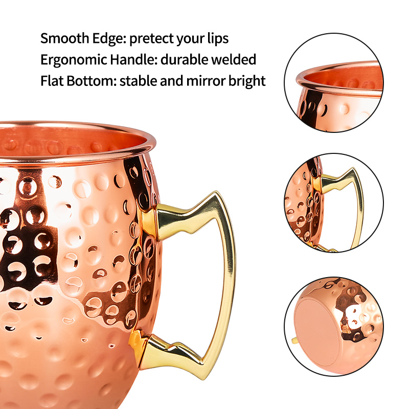 Moscou mule canecas de aço ino - Copper Cocktail Mug avaliação e preço
